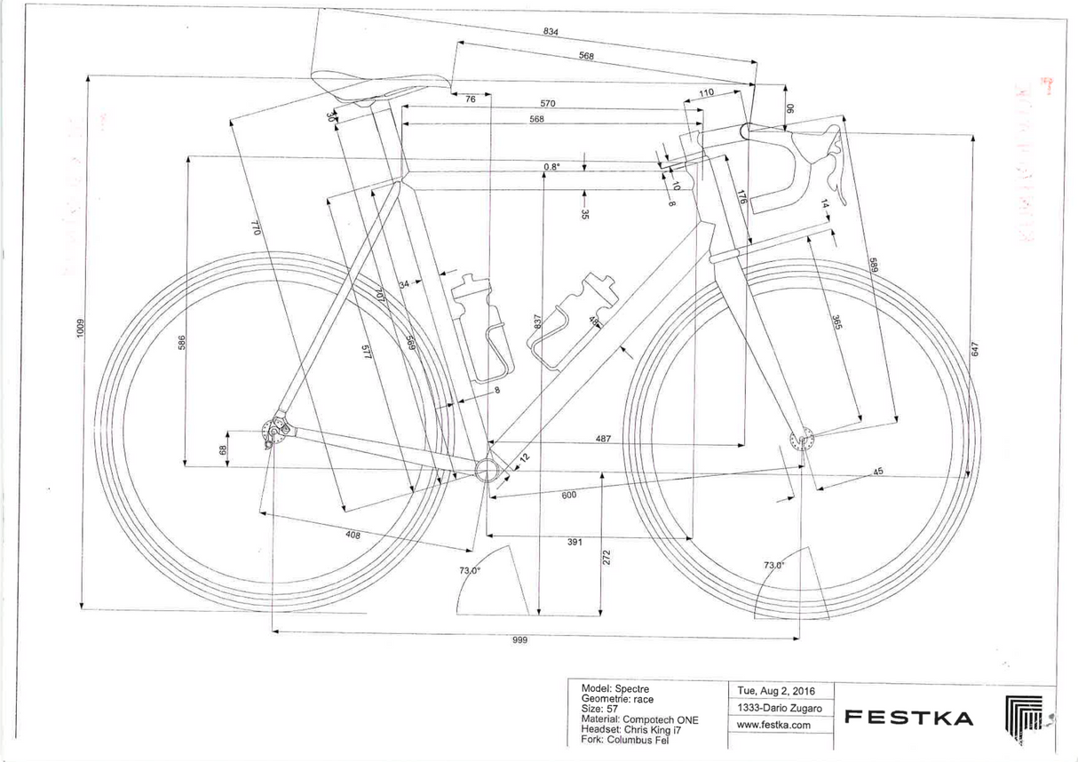 Festka Spectre Road Bike - 2016, 57cm
