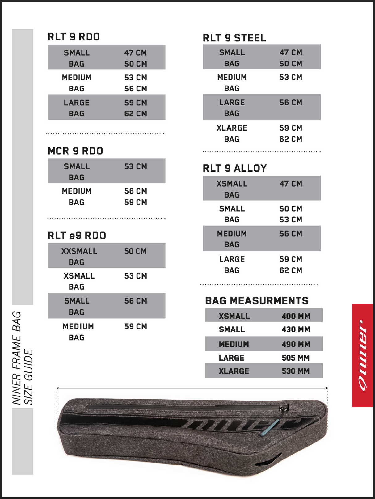 Niner Bolt-On Front Triangle Frame Bag - RLT/MCR