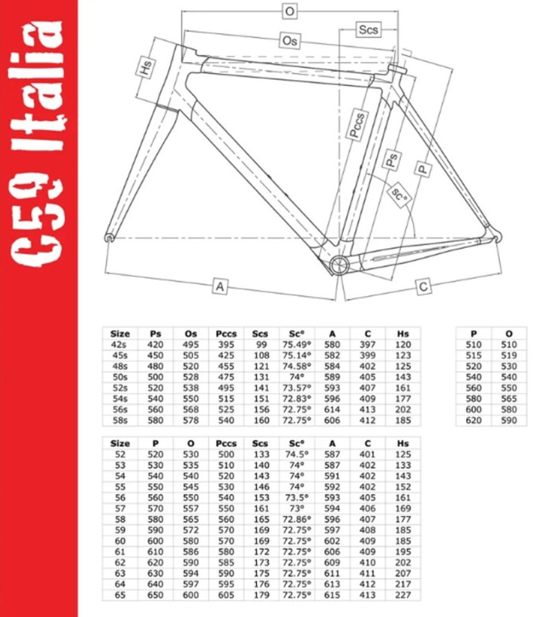 Colnago C59 Italia Road Bike Frameset - 2013, 53cm