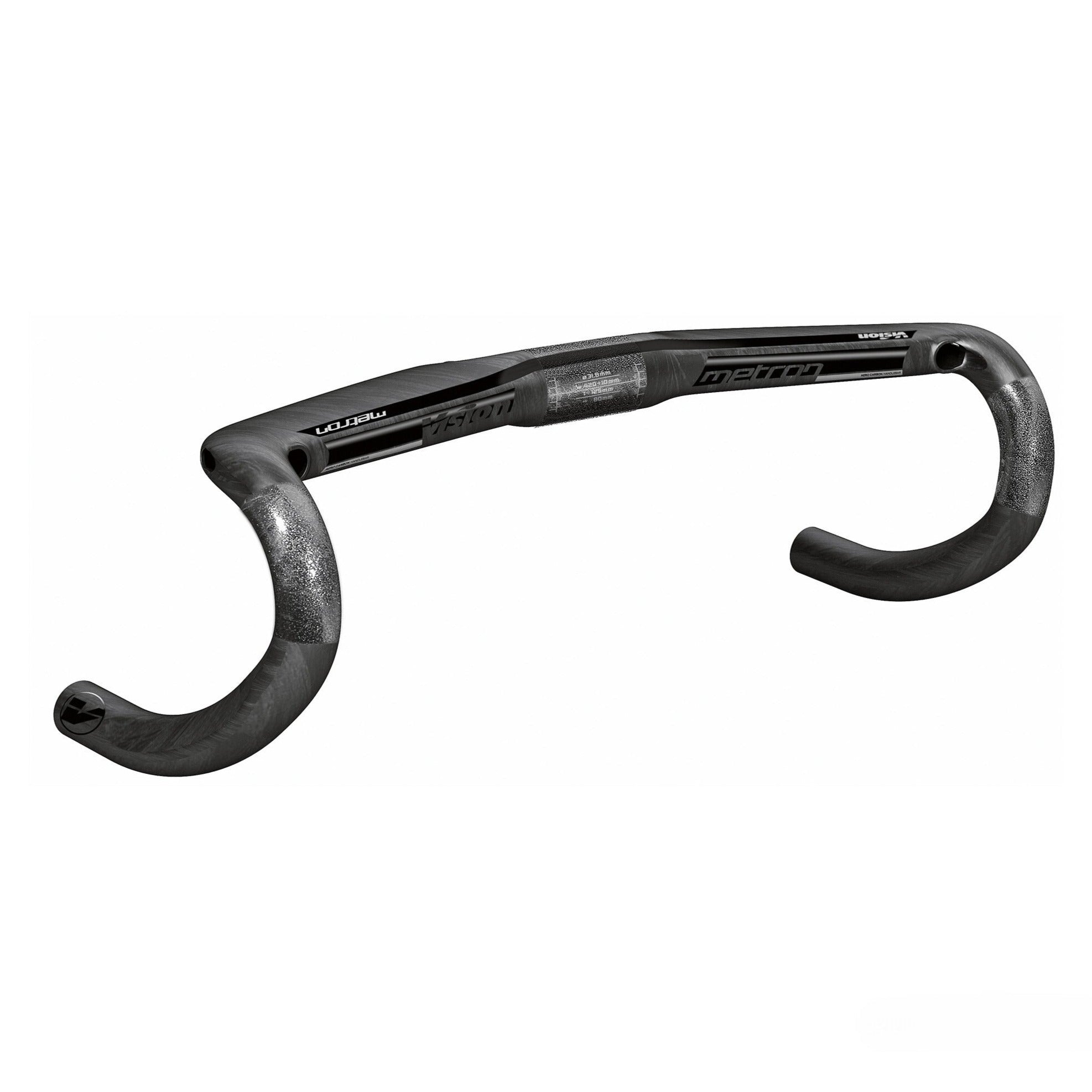 Guidon De Vélo De Route Carbone Vision Metron - Type Drop Bar, Pince 31.8mm, Largeur 365mm
