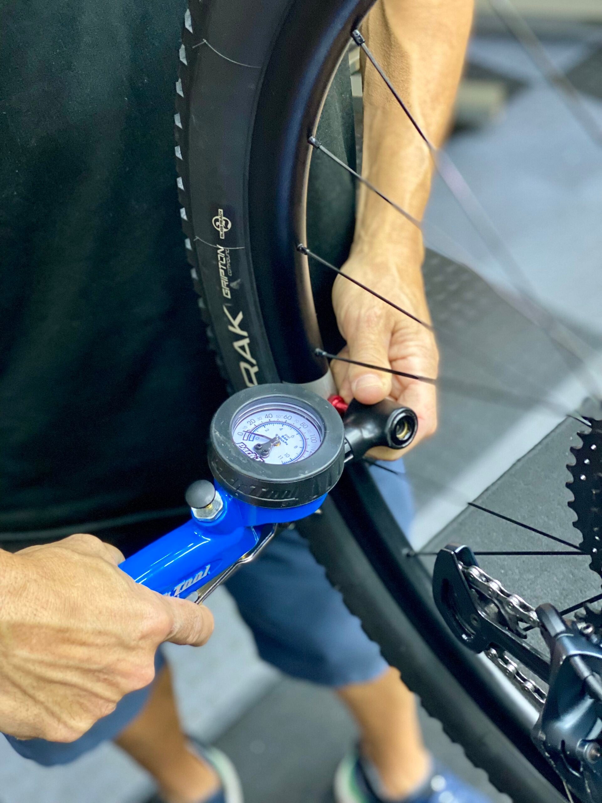 Putting air in discount mountain bike tires