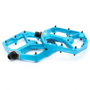 crankbrothers pedale stamp 7 large Crank Brothers Stamp 7 Large Blue MTB Flat Pedals – Cycle Limited