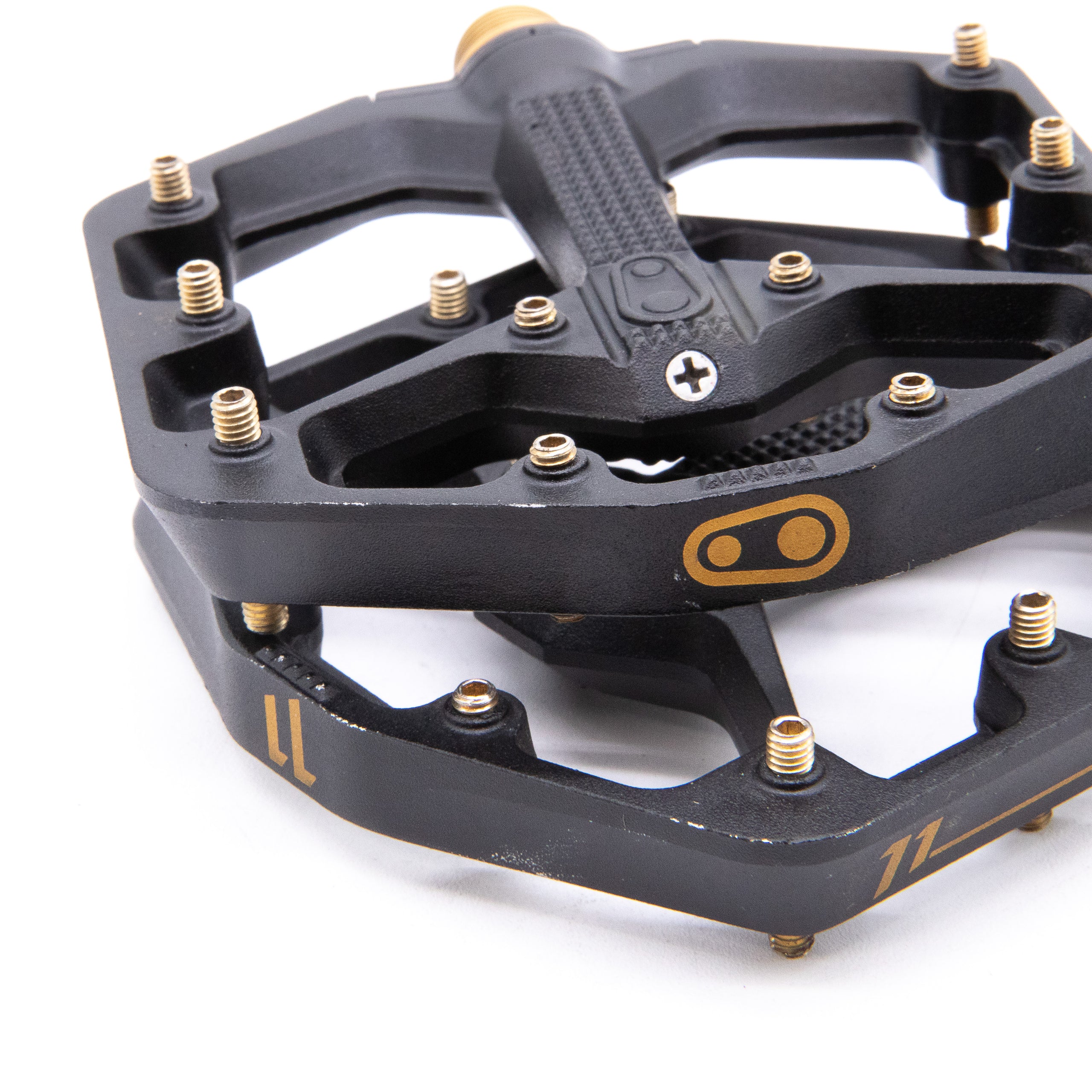 stamp 11 pedals Crank Brothers Stamp 11 Large Black/Gold MTB Pedals 299g