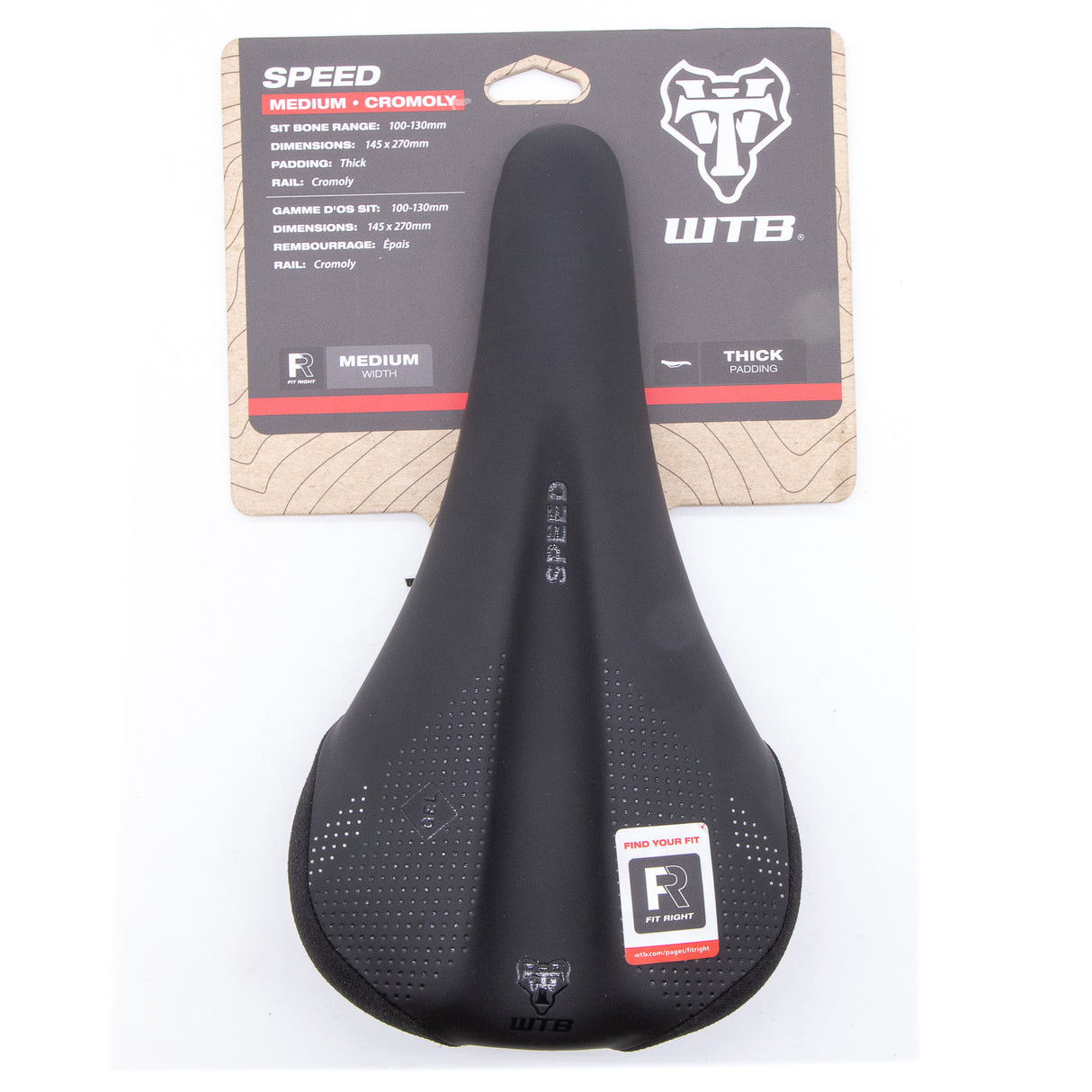 WTB Speed Saddle - Chromoly Black Medium 446g