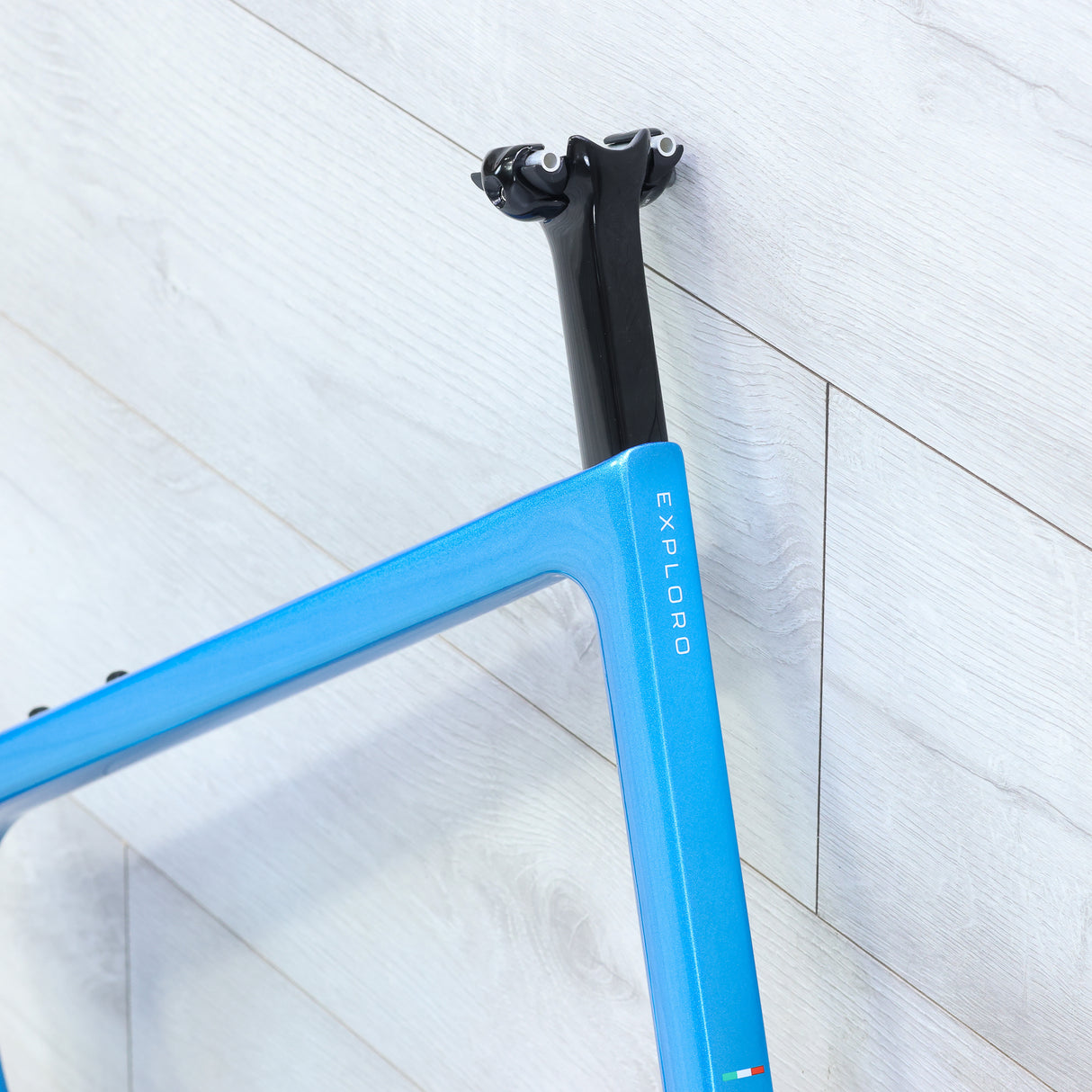 3T Exploro RaceMax Blue/Brown Gravel Bike Frameset Without Fork - 61cm