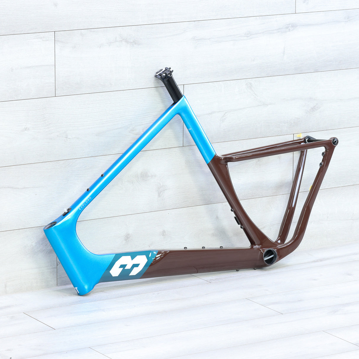 3T Exploro RaceMax Blue/Brown Gravel Bike Frameset Without Fork - 61cm