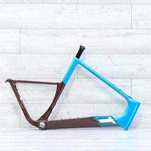 3T Exploro RaceMax Blue/Brown Gravel Bike Frameset Without Fork - 61cm