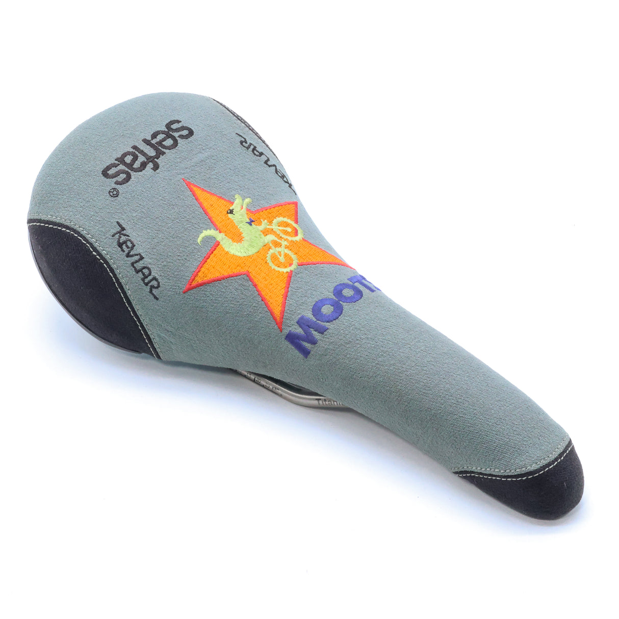 Moots Serfas Embroidered Kevlar Titanium Rails Bike Saddle - 125mm