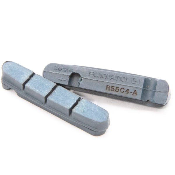 Shimano Dura-Ace Compatible Carbon Brake Pads & Holders – For Carbon Rims – Black Alloy Holder With Rubber Pads