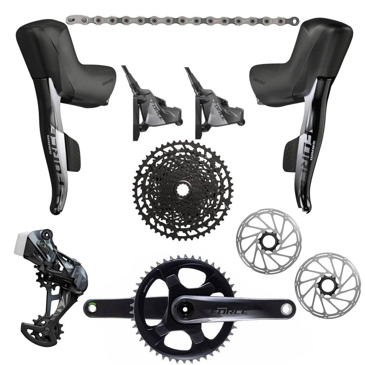 SRAM Force XX1 Eagle eTap AXS Gravel Groupset  - 175mm