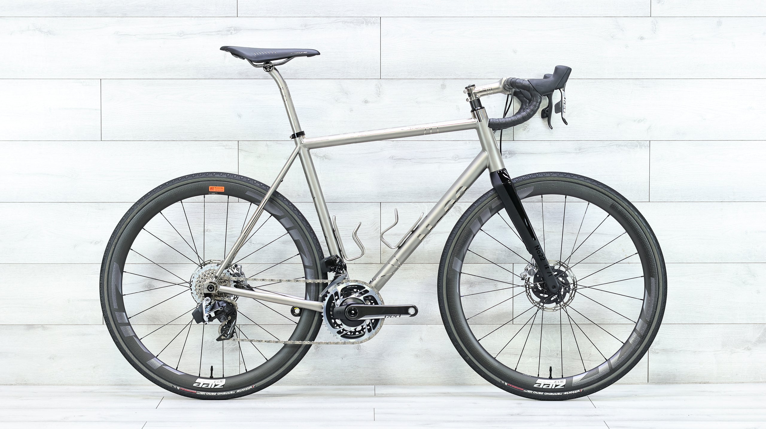 road gravel bike No. 22 Drifter X Red eTap AXS Titanium Gravel Bike