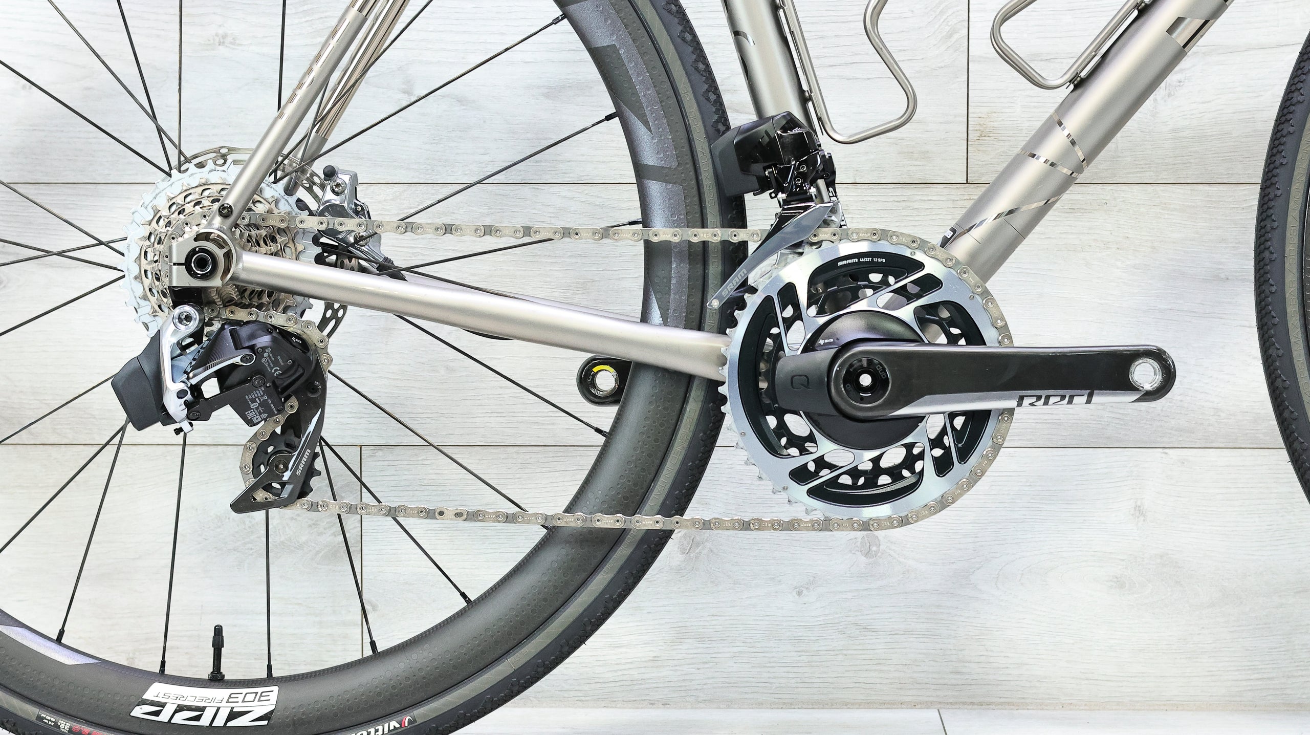 gravel bike sram etap No. 22 Drifter X Red eTap AXS Titanium Gravel Bike