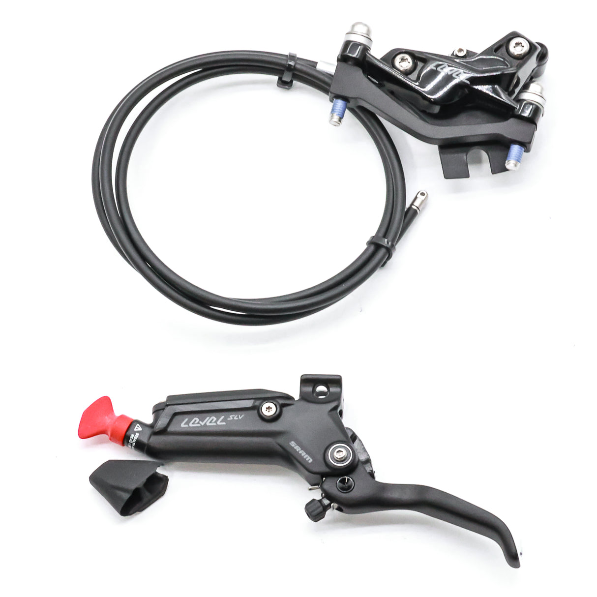 SRAM Level Silver 4-Piston Hydraulic Disc Brake - Post Mount