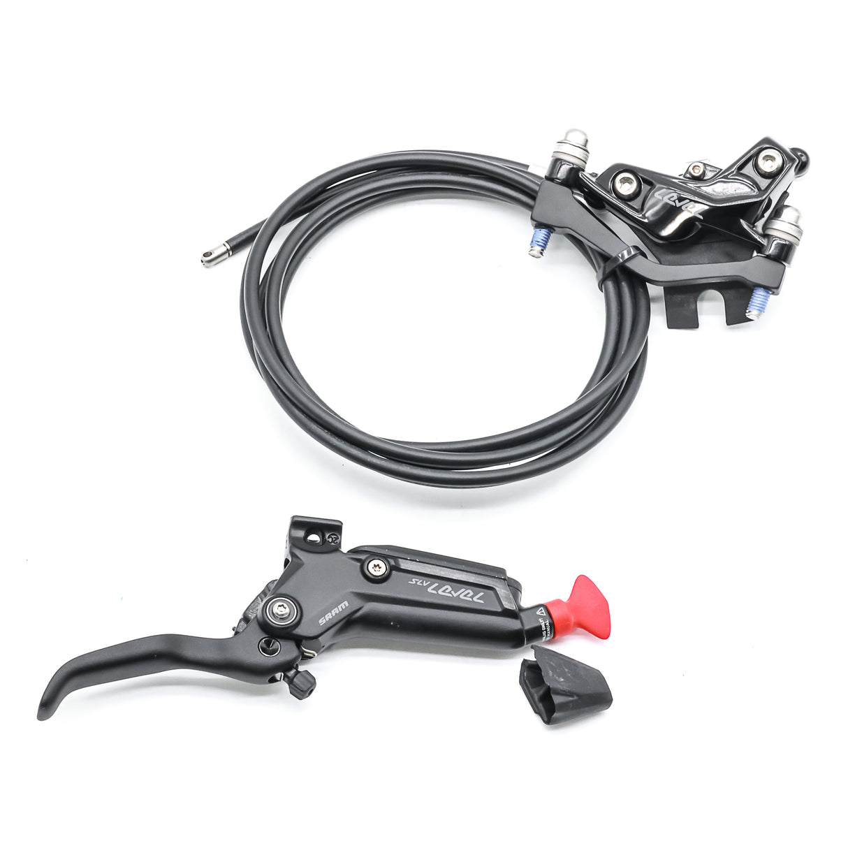 SRAM Level Silver 4-Piston Hydraulic Disc Brake - Post Mount