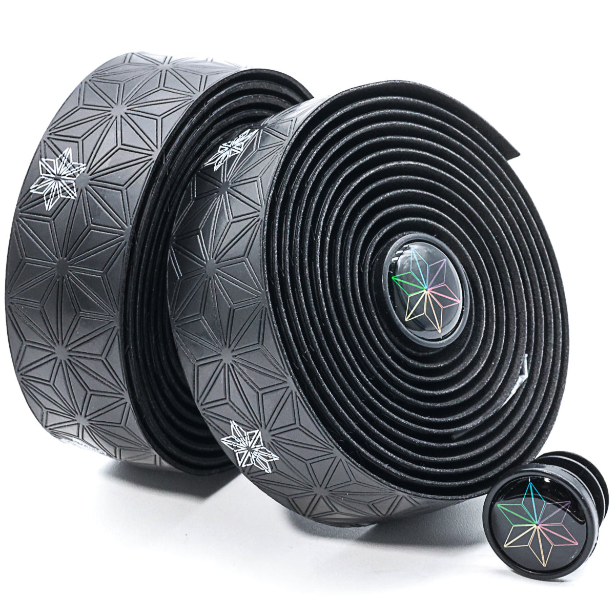Super Sticky Kush Bicycle Handlebar Tape - Black with White Stars