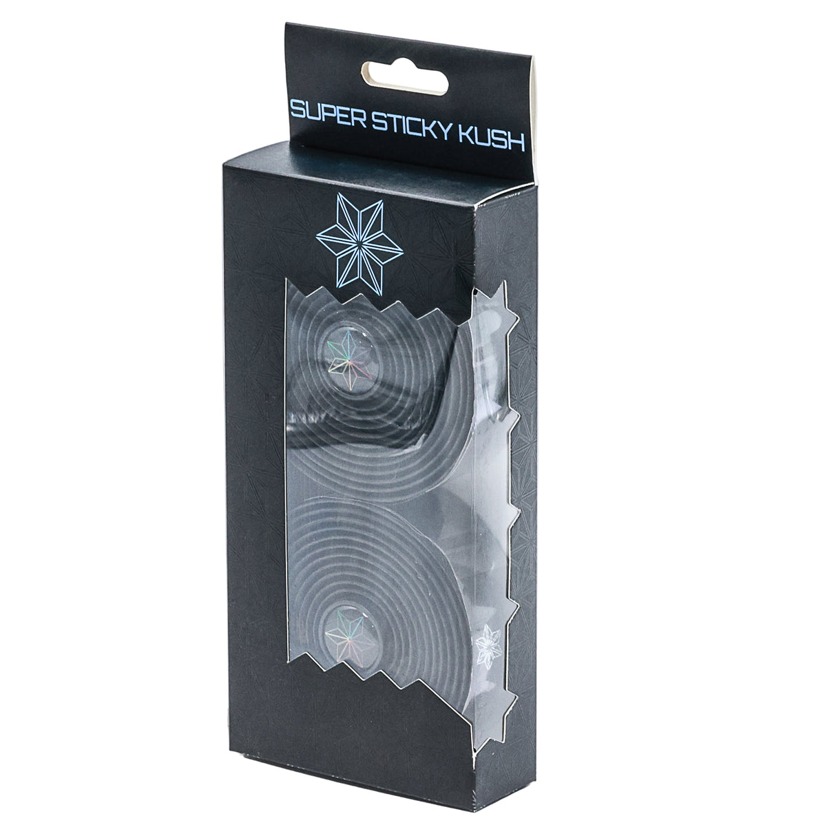 Super Sticky Kush Bicycle Handlebar Tape - Black with White Stars