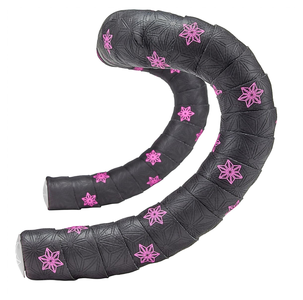 Super Sticky Kush Bicycle Handlebar Tape - Black with Pink Stars