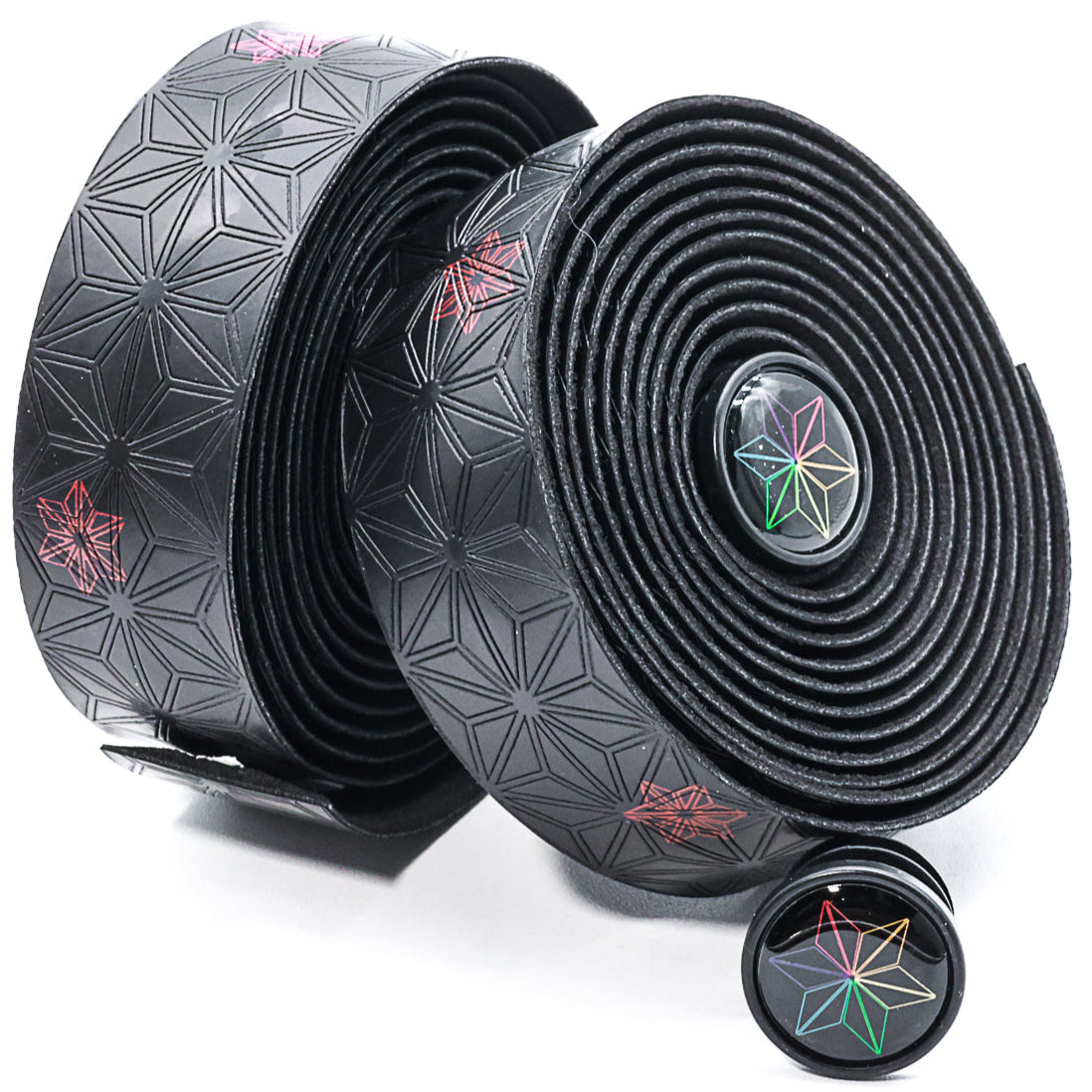 Super Sticky Kush Bicycle Handlebar Tape - Black with Red Stars