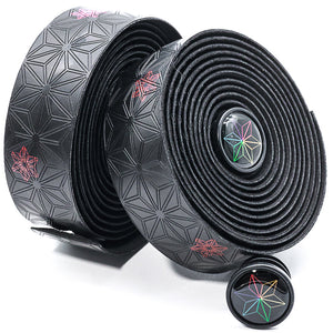 Super Sticky Kush Bicycle Handlebar Tape - Black with Red Stars