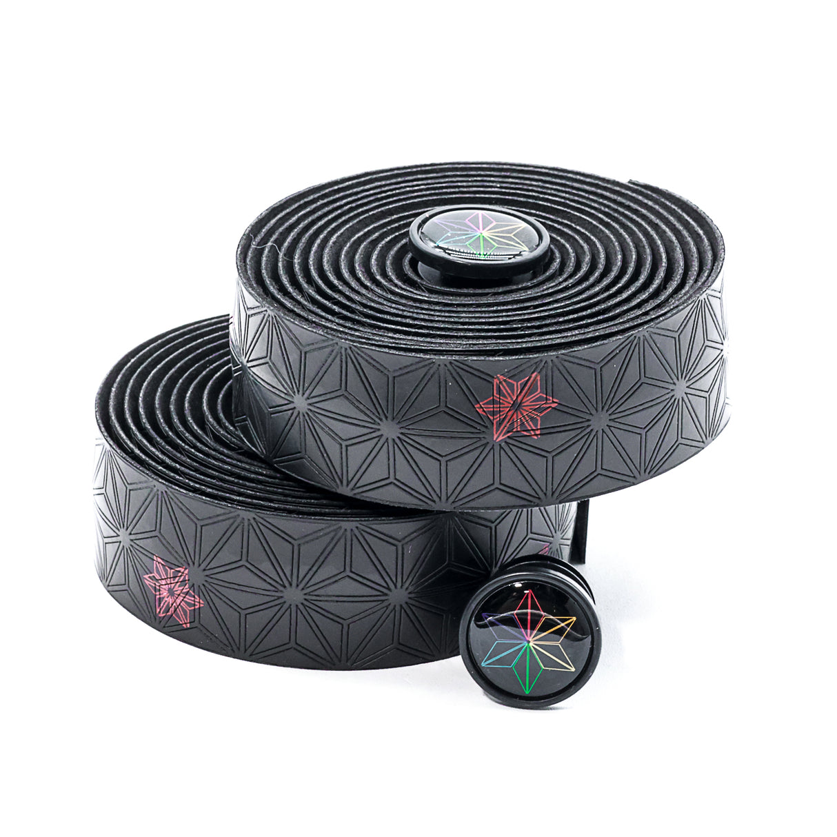 Super Sticky Kush Bicycle Handlebar Tape - Black with Red Stars