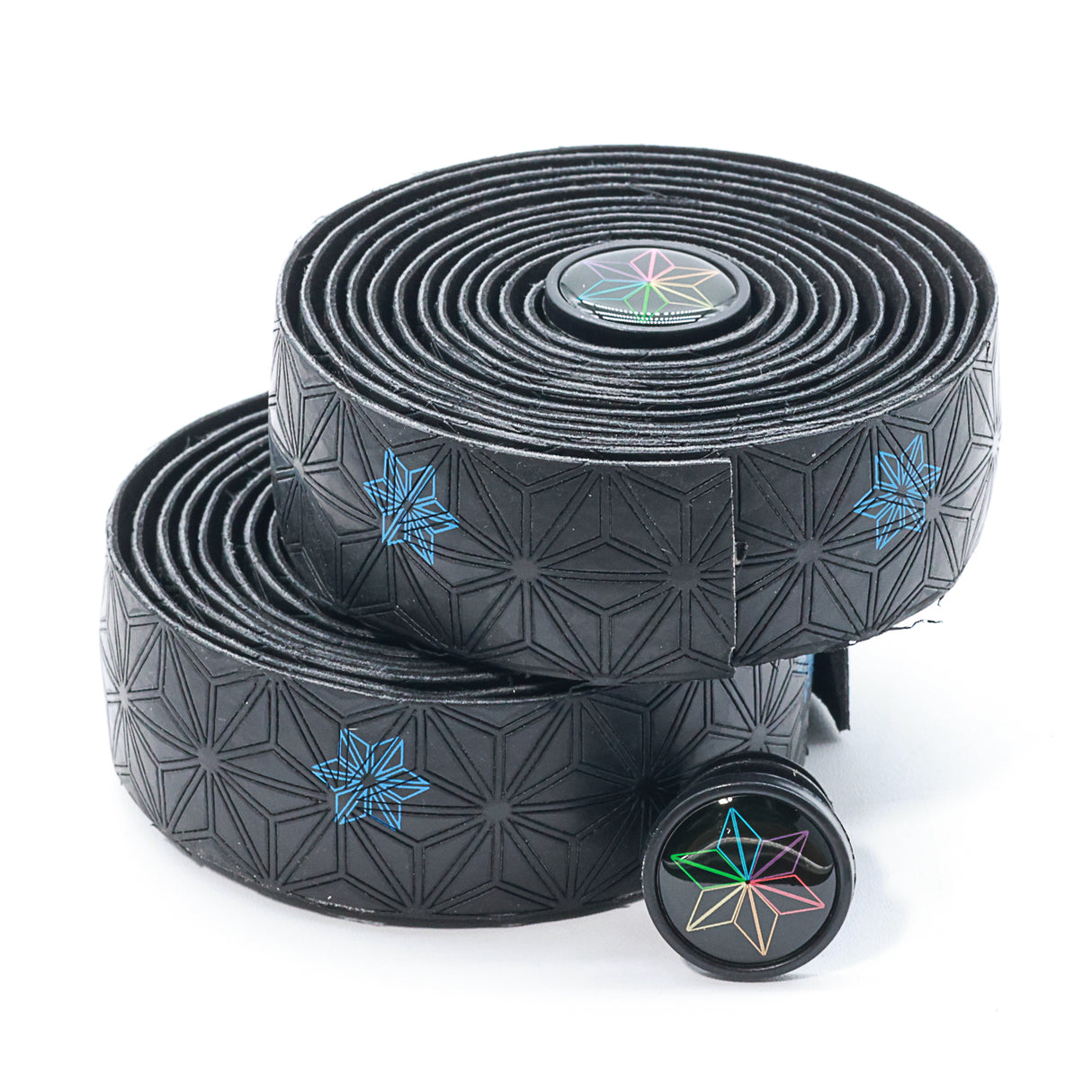 Super Sticky Kush Bicycle Handlebar Tape - Black with Blue Stars