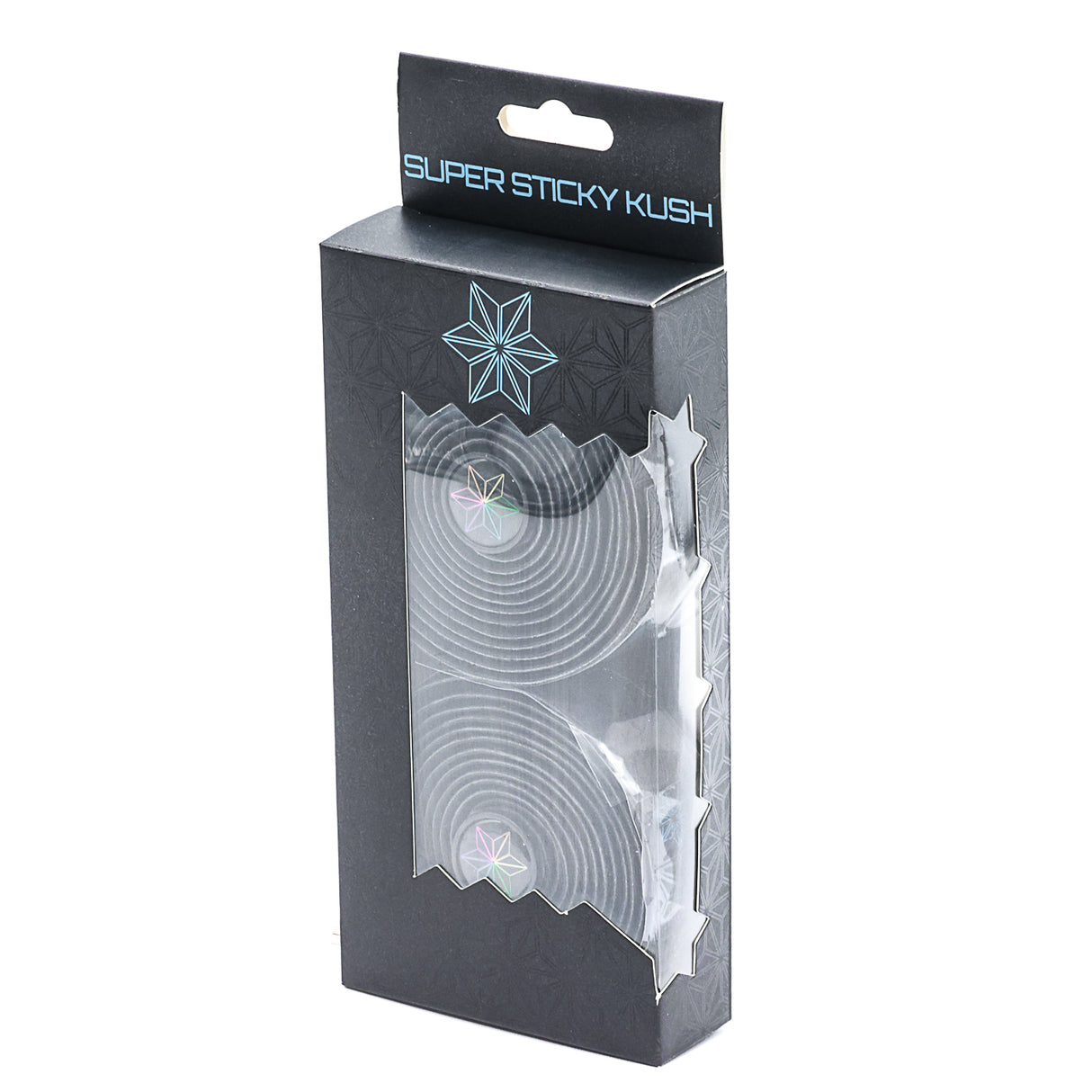 Super Sticky Kush Bicycle Handlebar Tape - Black with Blue Stars