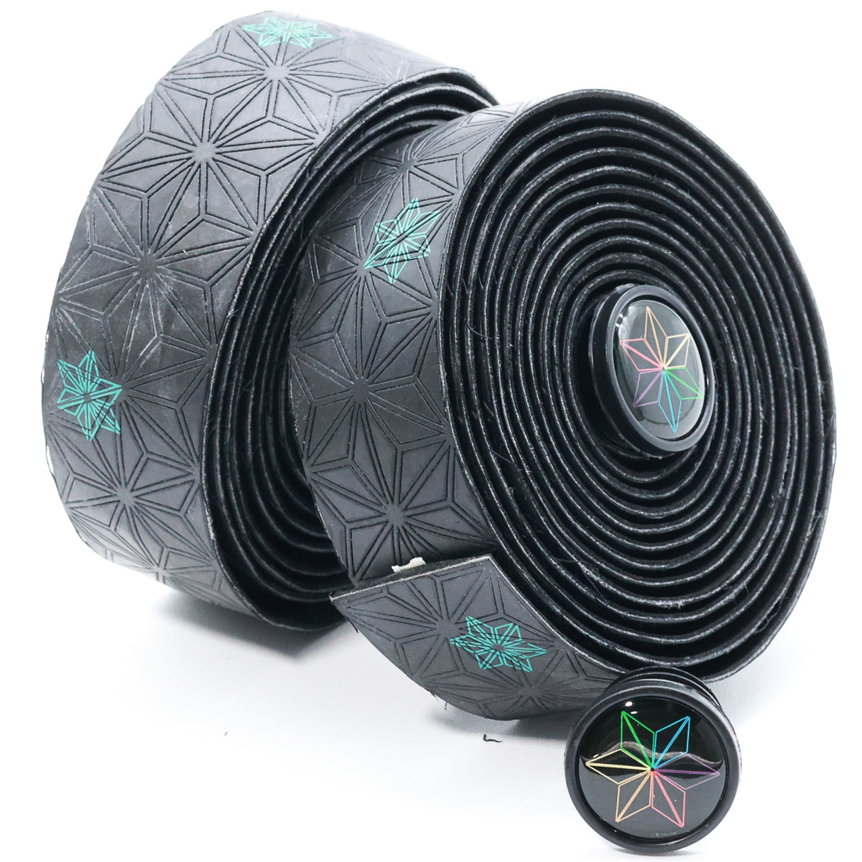 Super Sticky Kush Bicycle Handlebar Tape - Black with Celeste Stars