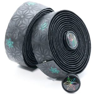 Super Sticky Kush Bicycle Handlebar Tape - Black with Celeste Stars
