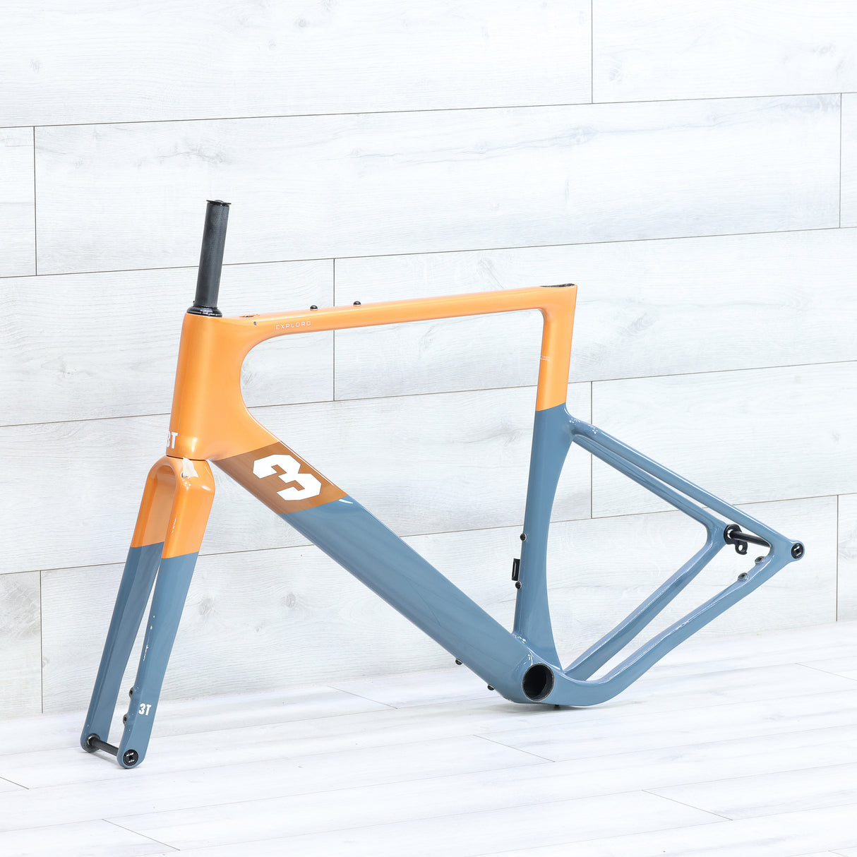 3T Exploro Racemax Gravel Bike Frameset Orange/Grey - 56cm