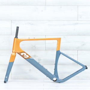 3T Exploro Racemax Gravel Bike Frameset Orange/Grey - 56cm