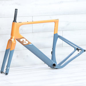 3T Exploro Racemax Gravel Bike Frameset Orange/Grey - 56cm