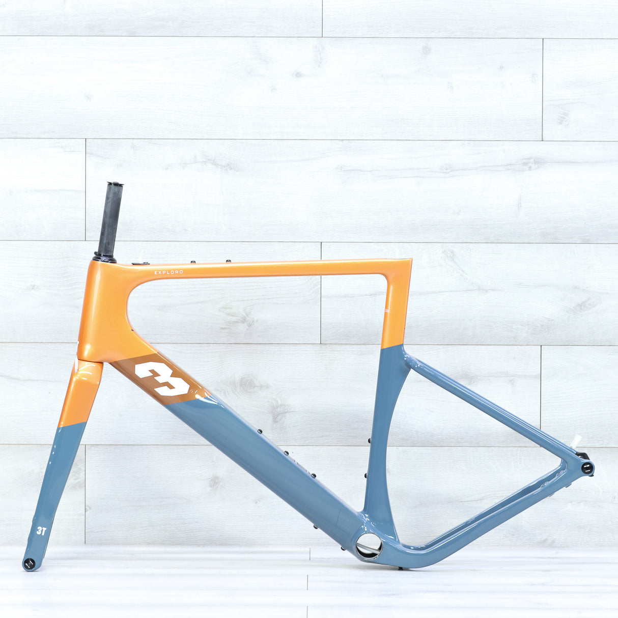 3T Exploro Racemax Gravel Bike Frameset Orange/Grey - 56cm