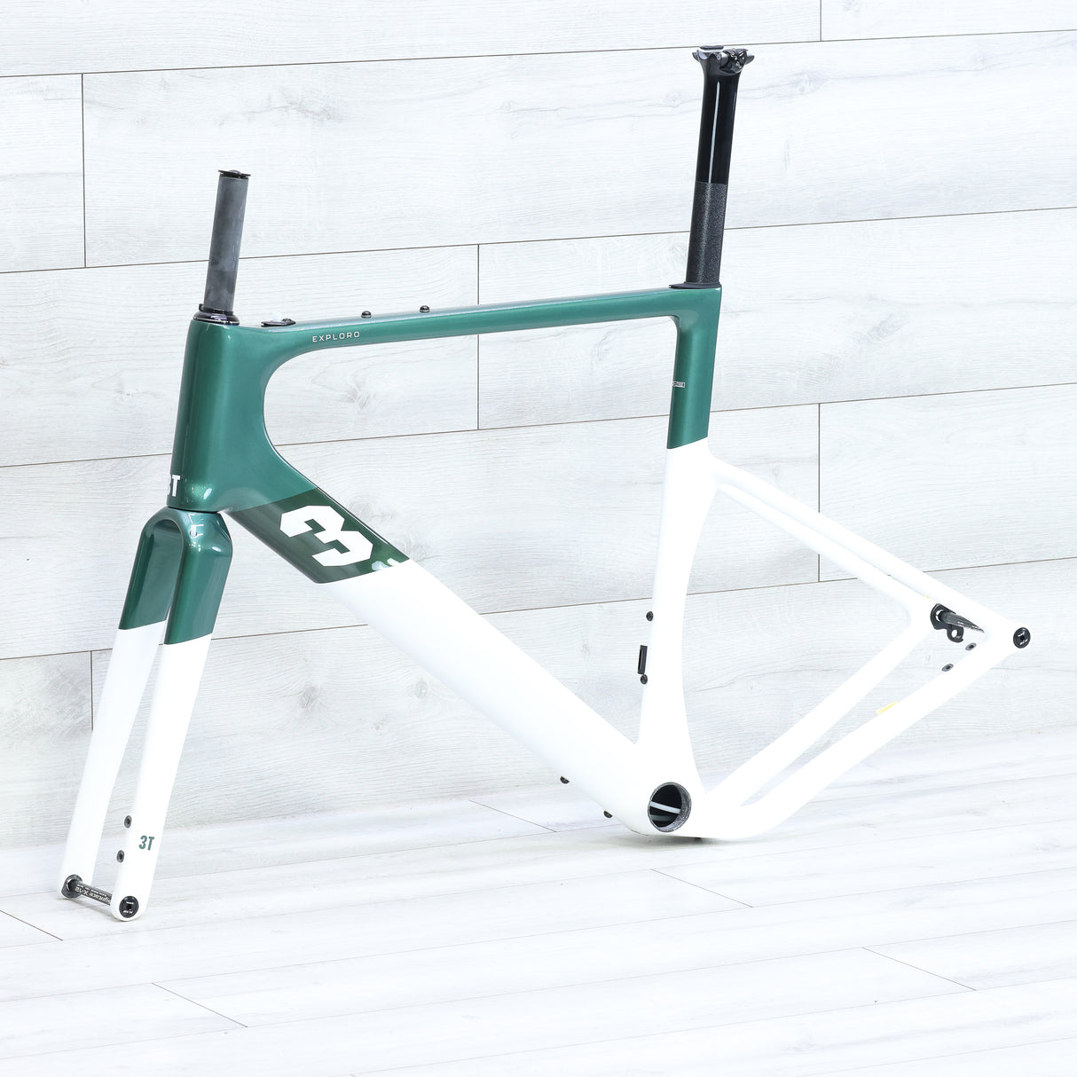 3T Exploro Racemax Gravel Bike Frameset 700c Emerald/White