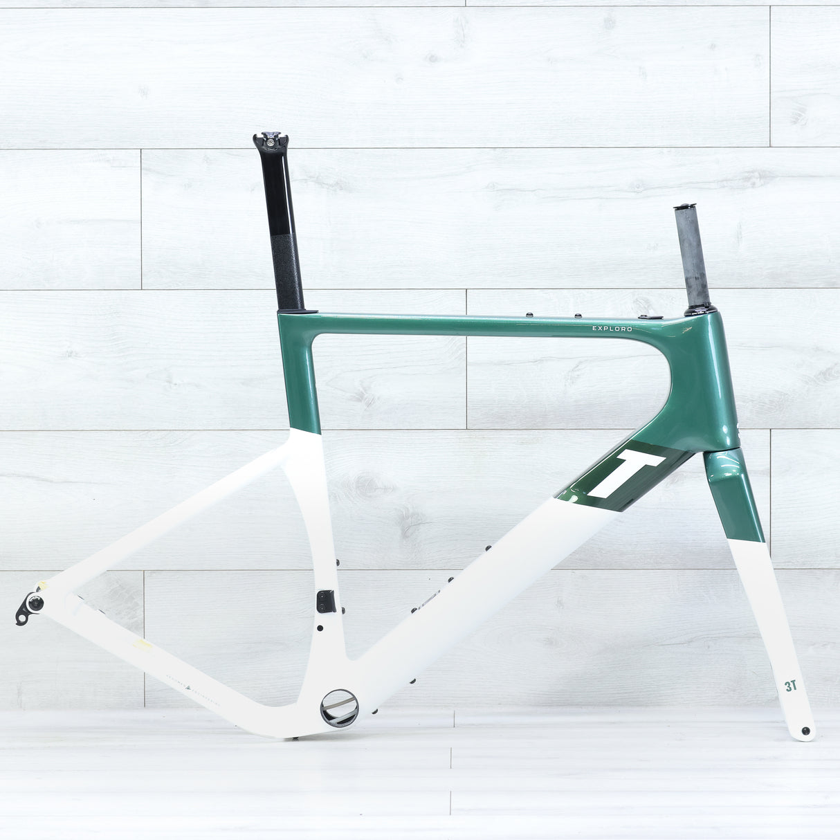 3T Exploro Racemax Gravel Bike Frameset 700c Emerald/White