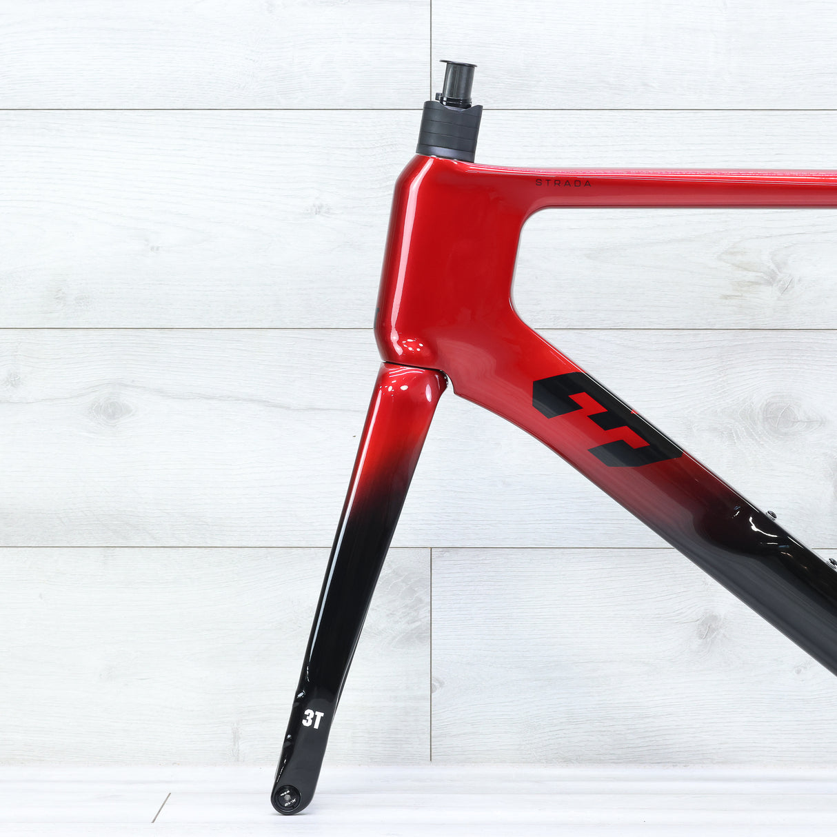 3T Strada 2x Disc Brake Aero Road Bike Frameset 700c Red/Black - 56cm