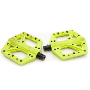 flat pedals yellow Crank Brothers Stamp 1 Flat Platform Pedals Citron Small 325g – Cycle Limited