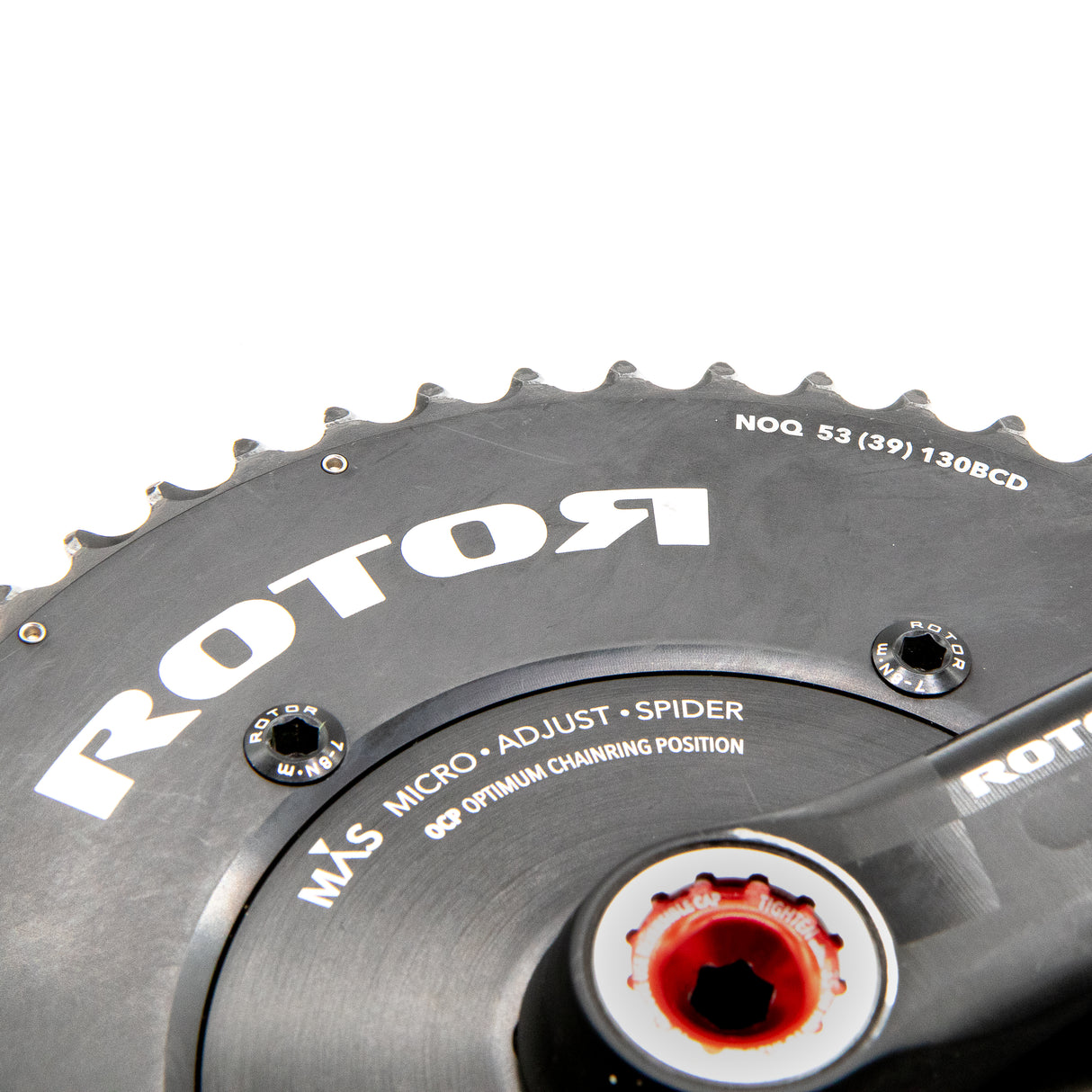 Rotor Flow Aero Alloy Crankset 172.5mm NoQ Road Bike 53/39T 130BCD Triathlon TT 754g