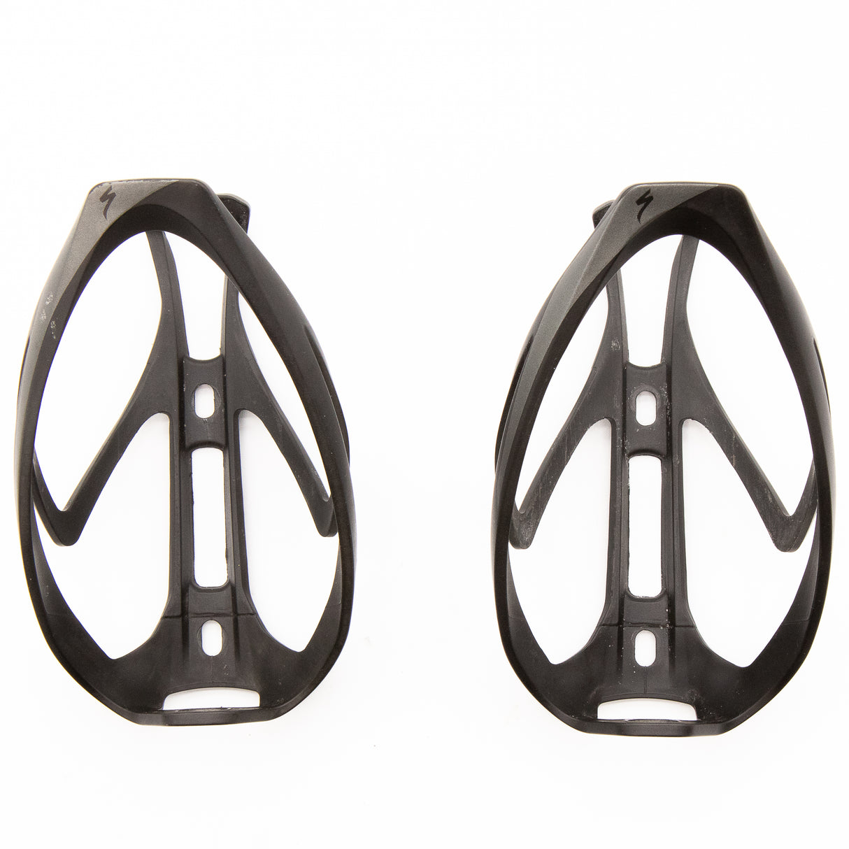 Specialized Rib II Black Matte Black/Liquid Silver Bottle Cage Pair 65g