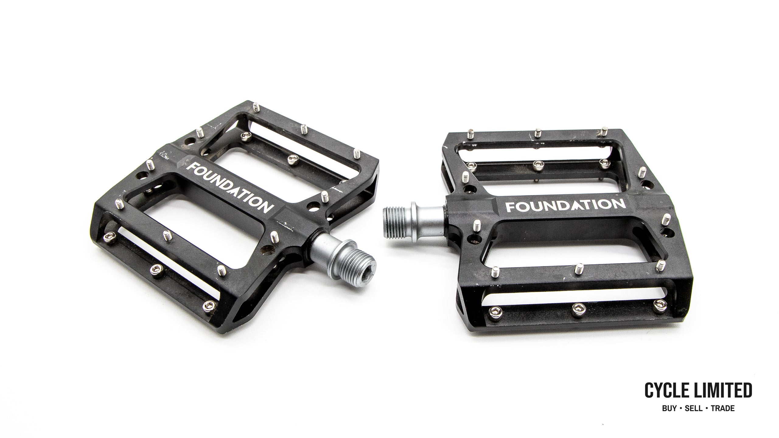 Foundation CNC Alloy Flat Pedals 416g – Cycle Limited