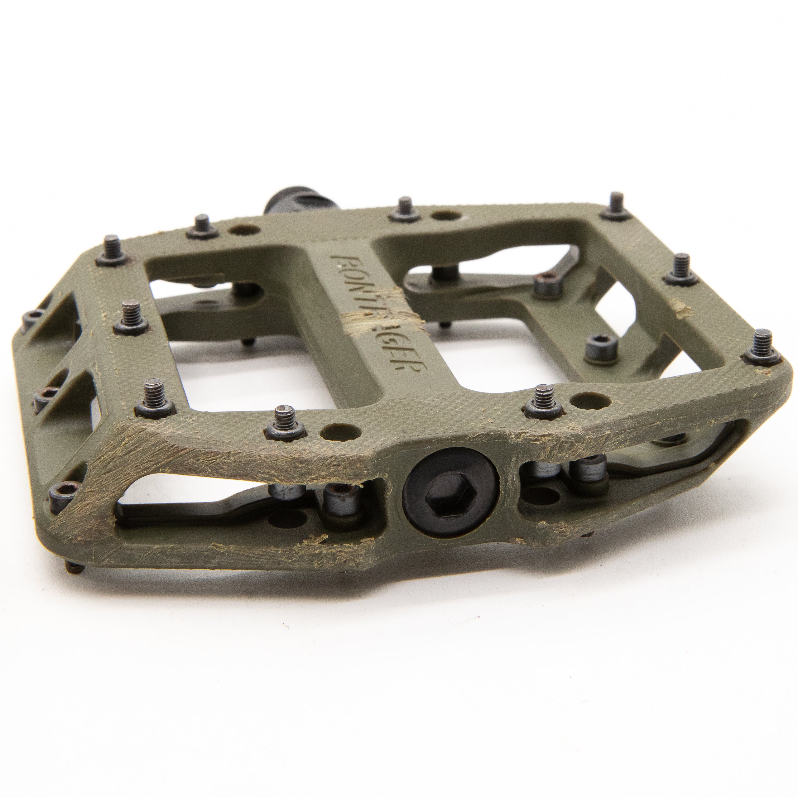 bontrager pedal line elite flat Bontrager Line Elite MTB Flat Pedal Olive Gray 356g