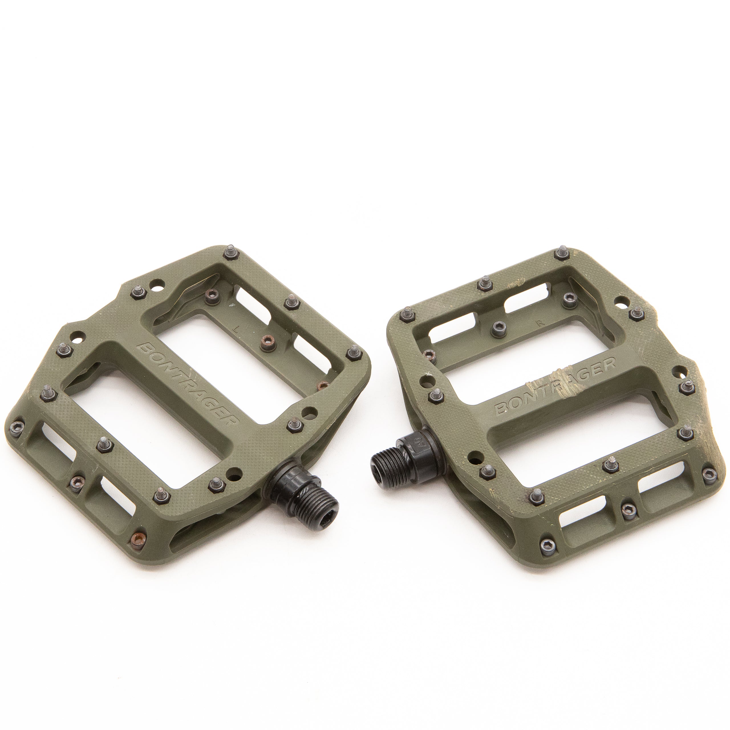 bontrager line elite mtb pedal Bontrager Line Elite MTB Flat Pedal Olive Gray 356g