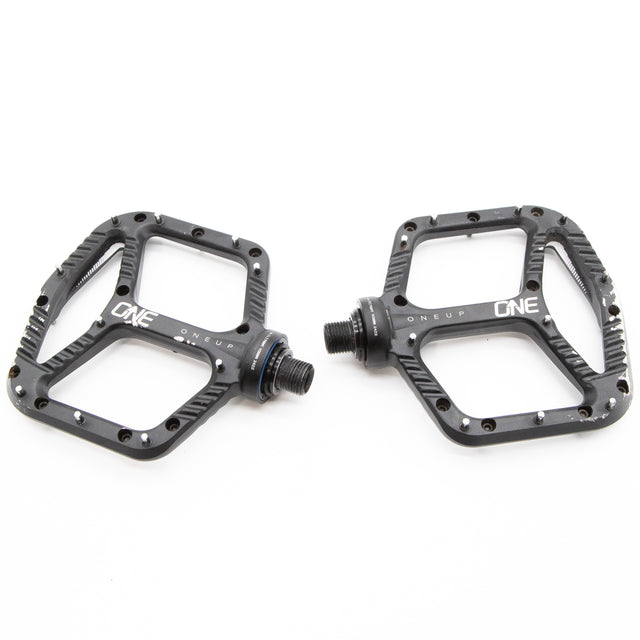 aluminum flat pedals OneUp Components Aluminum Flat Pedals Black 385g – Cycle Limited