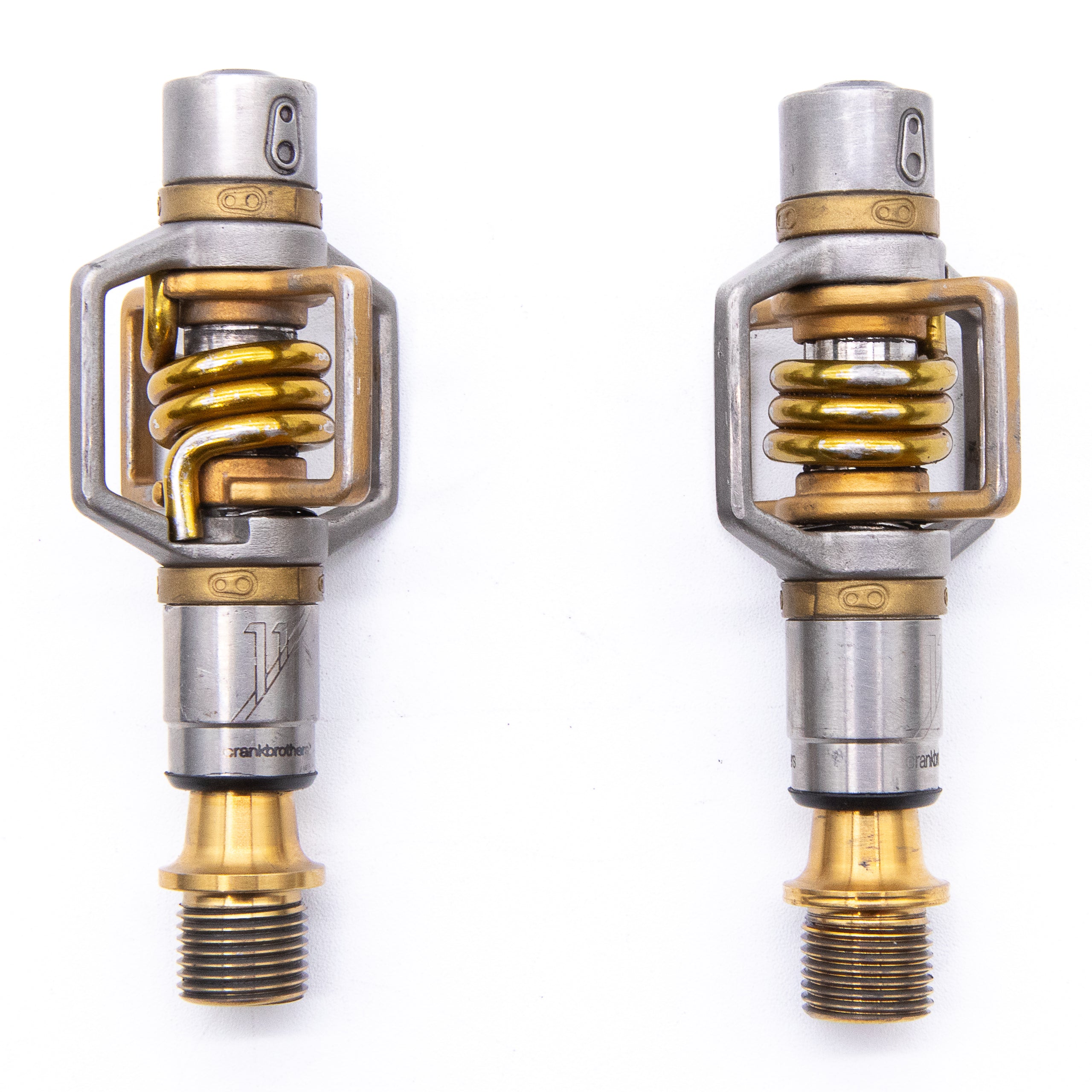 eggbeater pedal adapter Crank Brothers Eggbeater 11 Gold Clipless MTB Pedals Titanium 185g – Cycle Limited