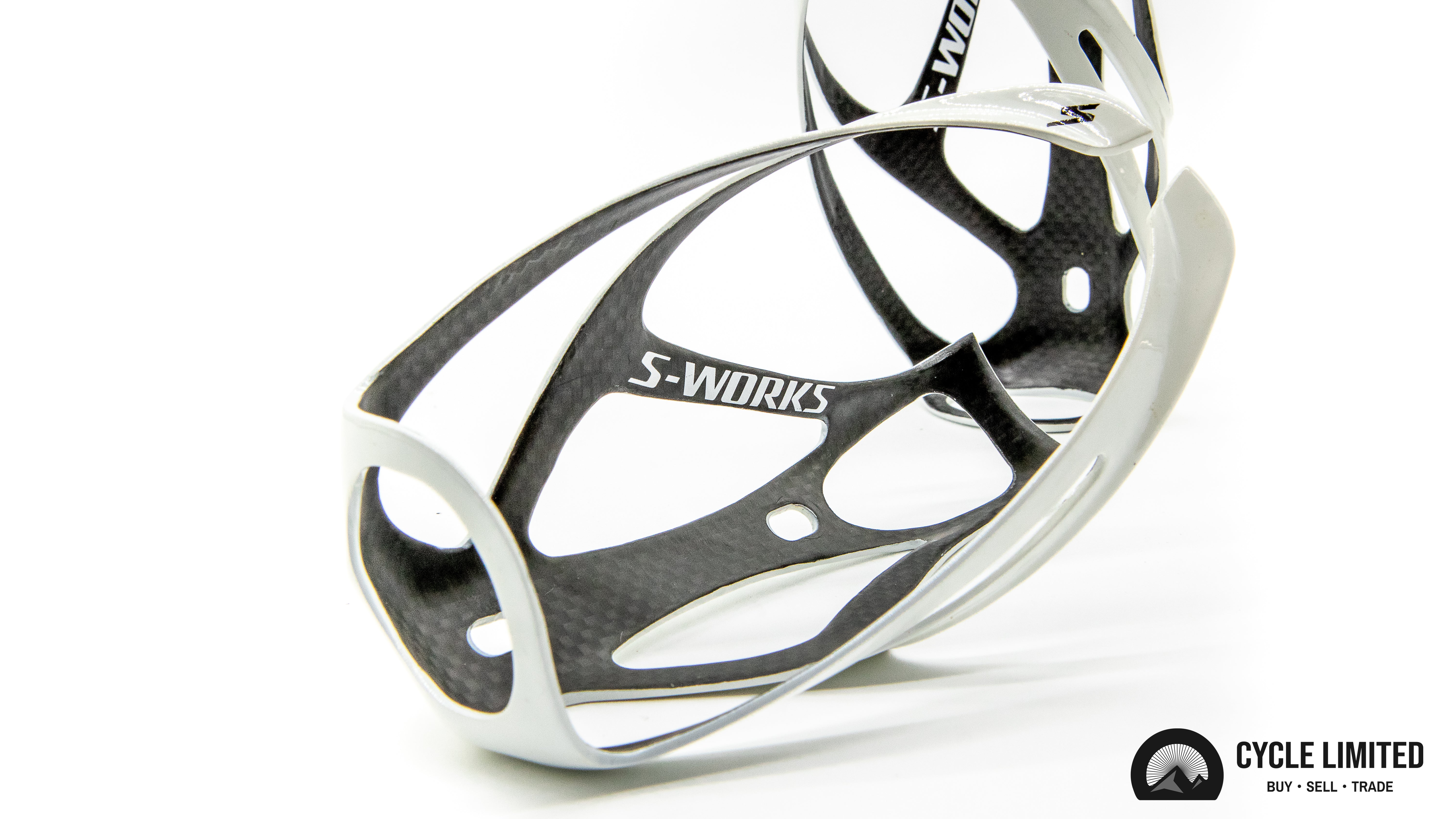 S-WORKS RIB CAGE ホワイト2個 S-Works Carbon Rib Water Bottle Cage II (Carbon/White) Pair 47g