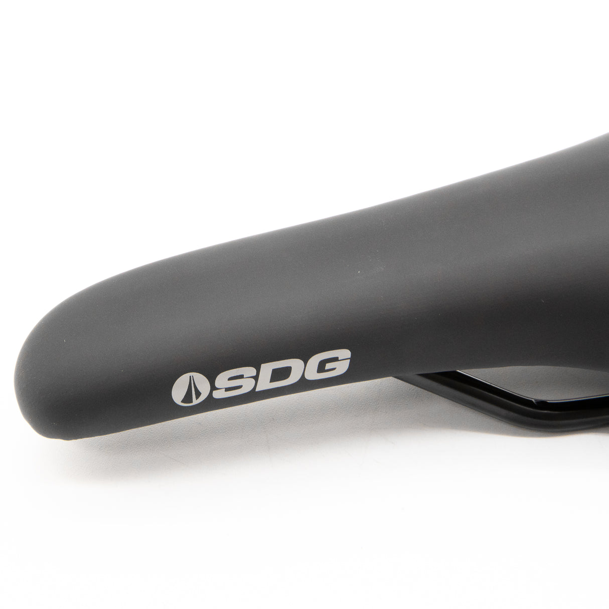 New SDG Duster Black Silver MTB Saddle Steel Rails