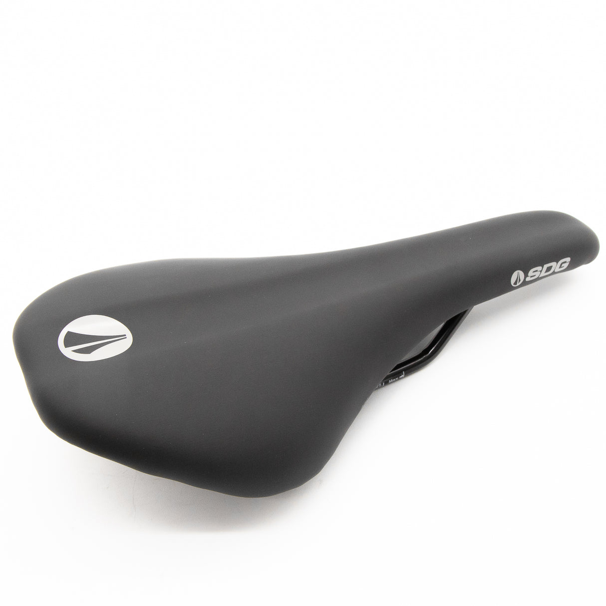 New SDG Duster Black Silver MTB Saddle Steel Rails