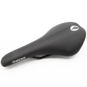 New SDG Duster Black Silver MTB Saddle Steel Rails