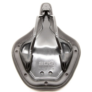 New SDG Duster Black Silver MTB Saddle Steel Rails