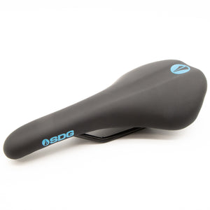 New SDG Duster Black Blue MTB Saddle Steel Rails