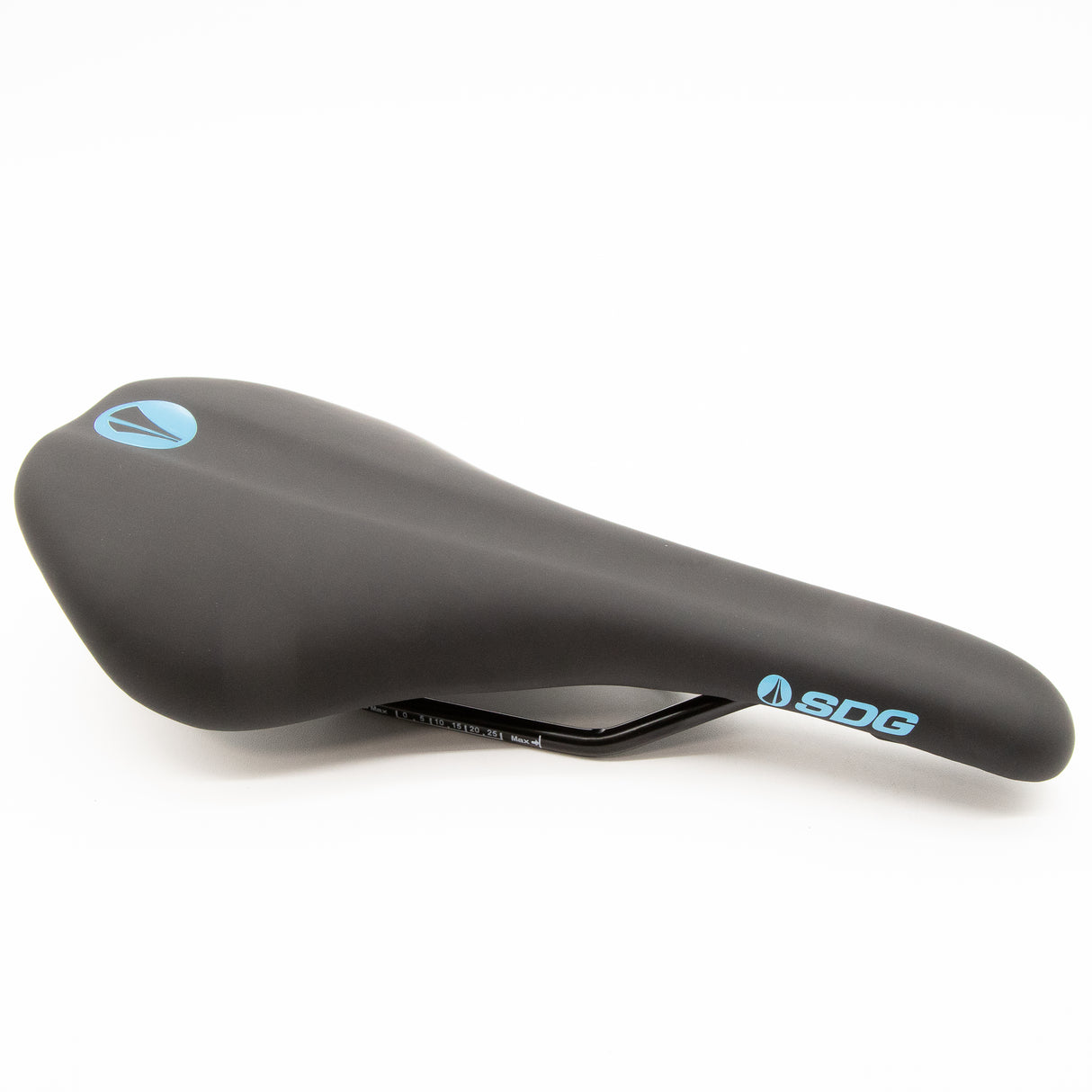 New SDG Duster Black Blue MTB Saddle Steel Rails